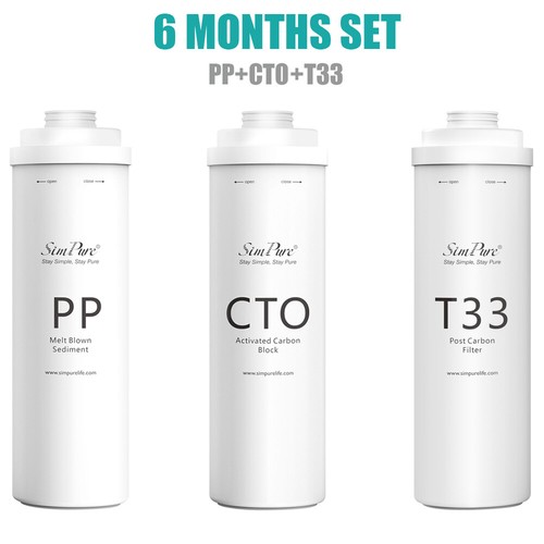 Water Filters Replacement For SimPure T1-400UV T1-400ALK Tankless RO System - Picture 11 of 13