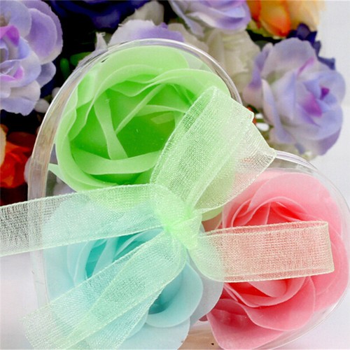 3Pcs/Box Colorful Scented Petal Bath Body Paper Soap Rose Flower Favor Decor $j - Bild 4 von 8