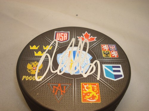 Rickard Rakell Signed 2016 World Cup Hockey Puck Autographed Beckett BAS COA 1B - Picture 4 of 4