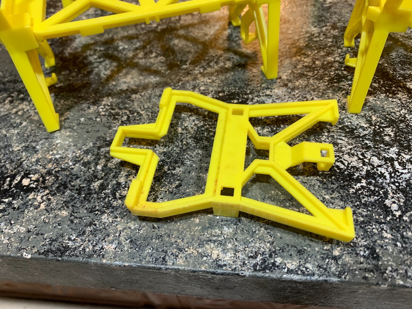 (5) VINTAGE G I JOE HASBRO ADVENTURE TEAM HEADQUARTERS YELLOW PLASTIC