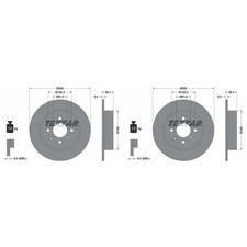 2x TEXTAR PRO BREMSSCHEIBEN 260mm VOLL HINTEN passend für HONDA CIVIC | 92125403