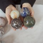 9.7LB 15Pcs A Set Of Natural Quartz Crystal Jasper Sphere Ball Polished Healing — photo 9