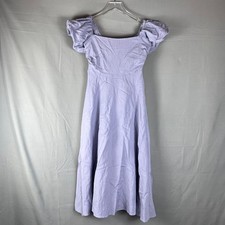 Astr The Label Off The Shoulder Midi Dress Womens S Periwinkle Blue Smocked Back