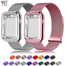 Milanese Loop Metal Case Cover for Apple Watch Band 44mm 45mm 40mm 41mm