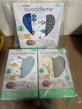 lot of 3 SwaddleMe 100 Cotton, Improves Sleep Calms Stage 1 0-3 month
