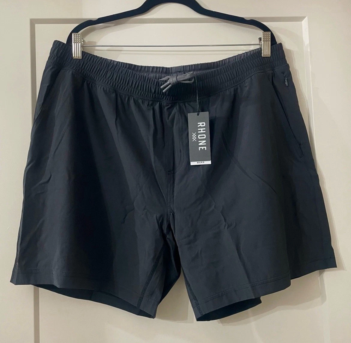 Rhône Mako Lined Performance Shorts Black 7” 2XL NWT