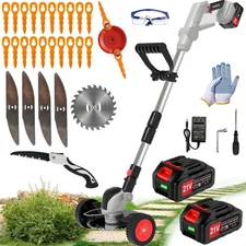 Electric Weed Wacker Cordless Eater Battery Powered Eater Lightweight Edger P...
