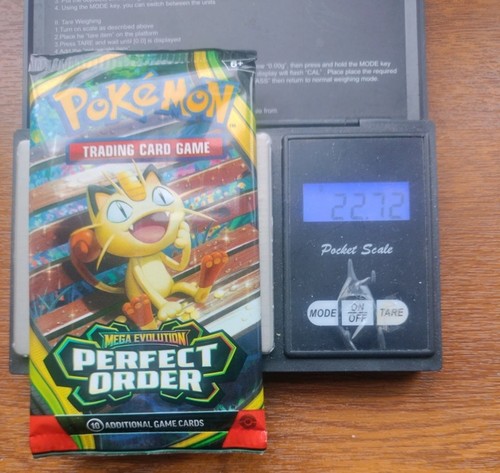 Pokémon Tcg Mega Evolution Perfect Order Heavy 22.72g Booster Pack New Sealed
