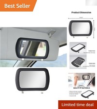 Compact Hd Car Visor Mirror - Effortless Installation Grooming Anytime