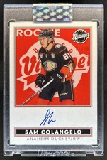 2024-25 Upper Deck Clear Cut Sam Colangelo Vintage Red Auto RC #/10 Ducks