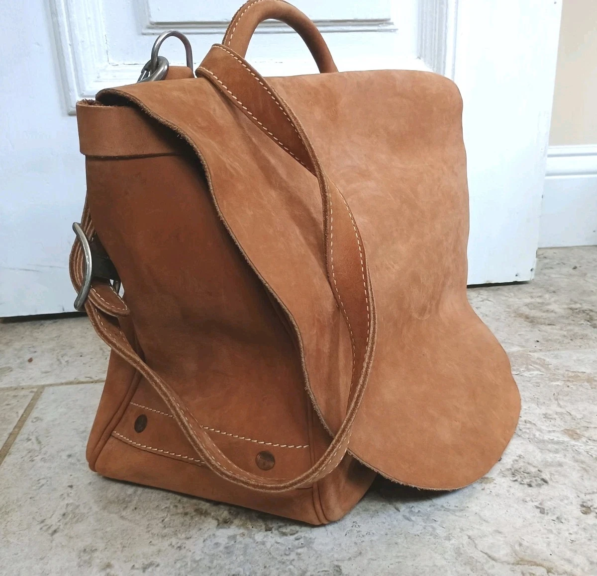 The J.Peterman Company ヌバックレザー　メッセンジャー Men's Leather J. Peterman for sale | eBay
