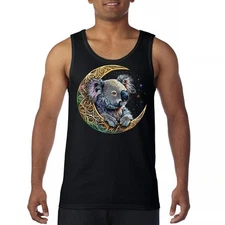 Celtic Moon Koala Tank Top Spiritual Lunar Forest Animal Wildlife Men's Top