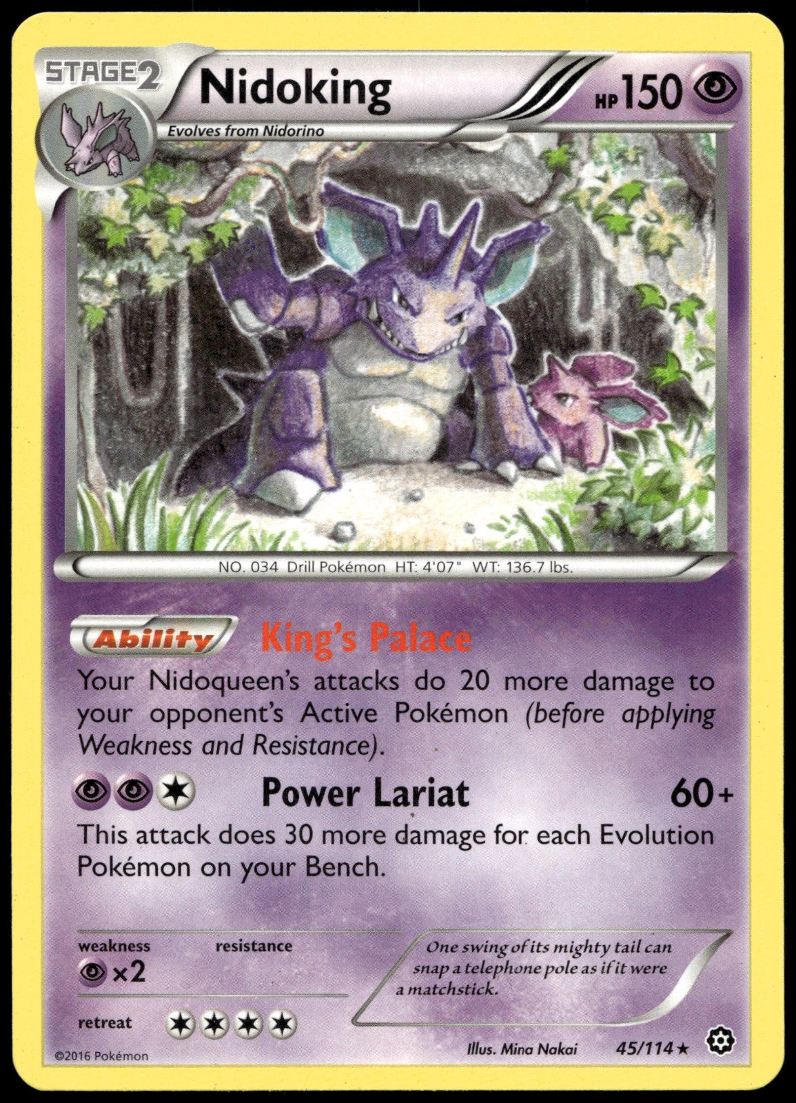 Nidoking Rare XY - Steam Siege 45/114 LP