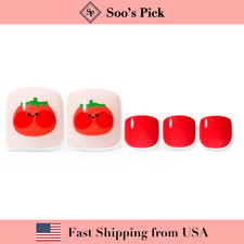 DASHING DIVA Magic Press Serie Premium Tomate Pedi-Shy ( 🇺🇸 Vendedor de EE. UU.)