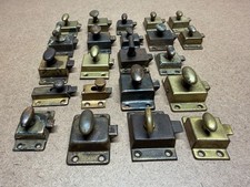 Vtg. Lot of 22 Cabinet Catch Jelly Cupboard Latch Cast Iron T Handle and Others