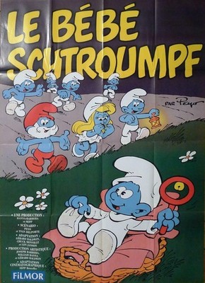 LE BEBE SCHTROUMPFS - PEYO - DER BABYSCHLUMPF - ORIGINAL GROSSES...