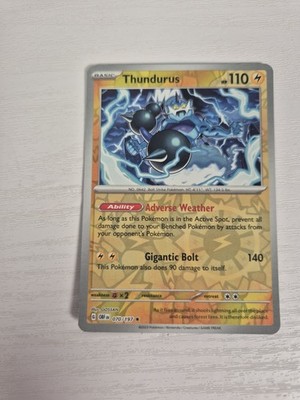 070/197 Thundurus Obsidian Flames Pokemon TCG Reverse Holo NM