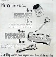 1937 Shell Gasoline & Oil Advertisement Automobilia Golden Motor Oil E90E1