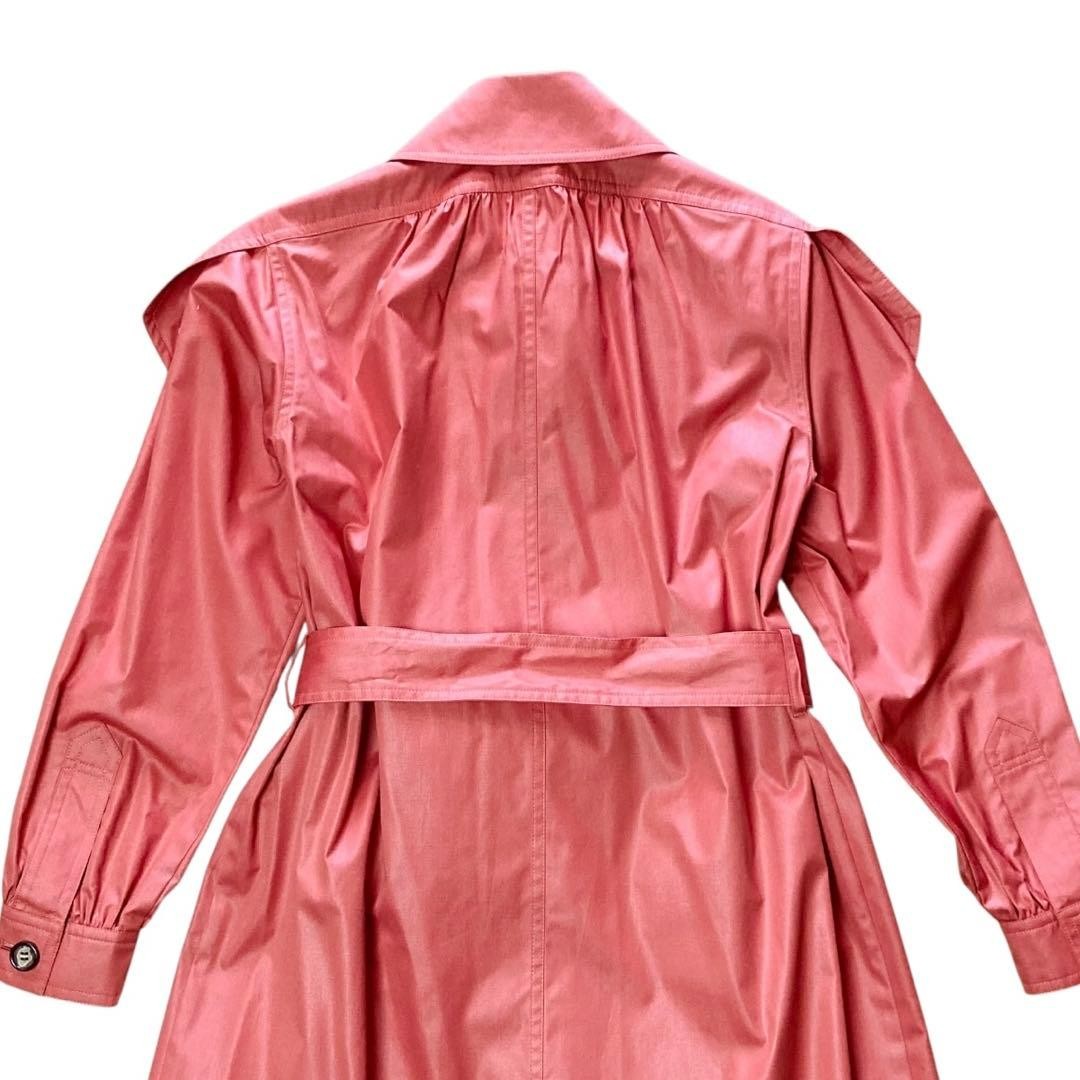 Yves Saint Laurent Vintage Pink Trench Coat Belt Women's S 7 Excellent thumbnail 8