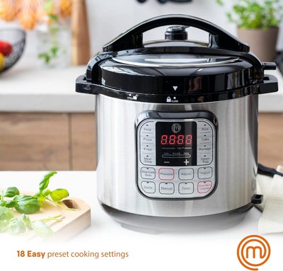 Masterchef Electric 10-in-1 Multi Cooker - 6qt - 18 Cooking Presets . 6L Large.