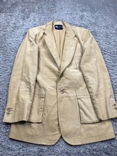 Vtg Pour Homme Blazer Men Medium Tan Corduroy Sports Coat Career Jacket