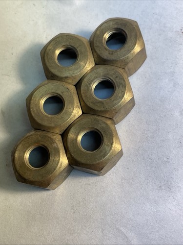 Lot of 6 Pcs. Brass Hex Reducing Bushing 1/2โ Famale NPT x 1/8" Female NPT