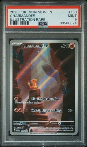 Charmander #168 - Pokemon Scarlet & Violet 151 Illustration Rare - PSA 9
