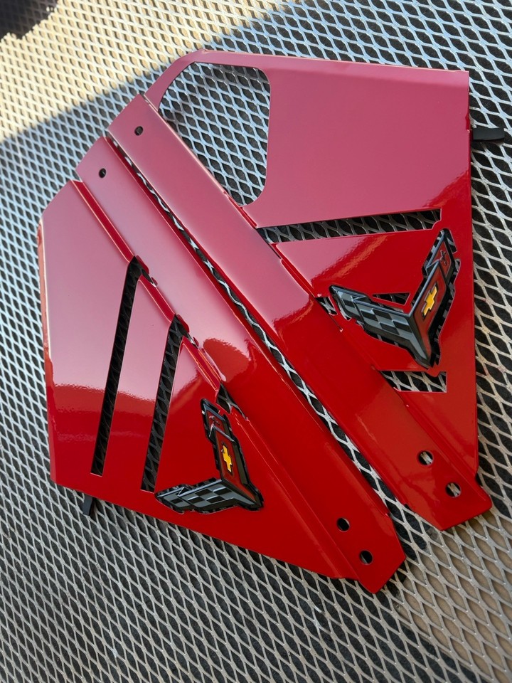 2020-2025 C8 Corvette Engine Appearance Package Torch Red Super Glossy ...