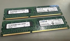 CRUCIAL DDR3 1333 MHz 16GB 2x 8GB PC3-10600 Desktop Memory CT102464BA1339