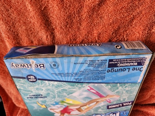 H2OGO! - Inflatable Pool Lounge w/Backrest - Multicolor - NEW - Picture 5 of 5
