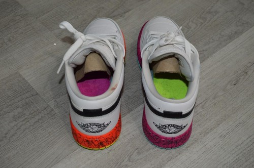 Nike Air Jordan 1 Retro Low GS Grades “White Volt Crimson” CV9548-100 Size 5Y - Picture 6 of 8