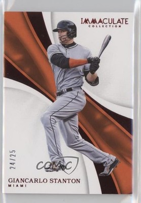 2017 Panini Immaculate Red 24/25 Giancarlo Stanton #68 o7m