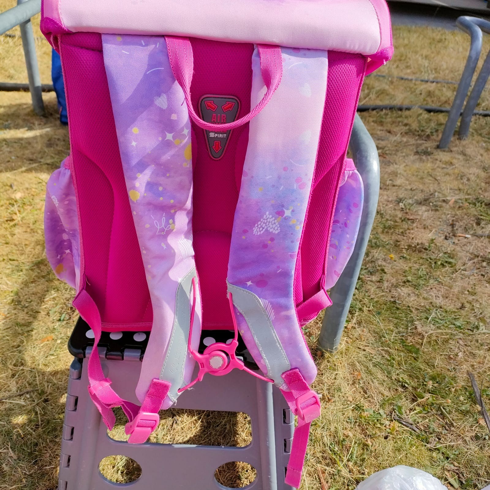 Spirit Schulranzen Mädchen Rosa/Lila Pferde-Design mit Brustgurt 5