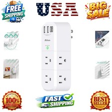 Outlet Extender with Rotating Plug, Surge Protector 6 AC Multi Plug Wall Outl...