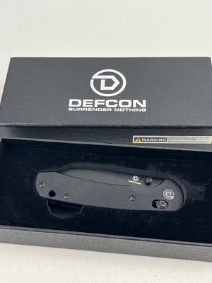 Defcon Folding Knife Black Tanto Blade G10 Handle TD012FBK - NEW