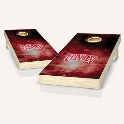 UNLV Cornhole Set Skips Garage 2x4 Wood Frames Team Logo Bags Portable