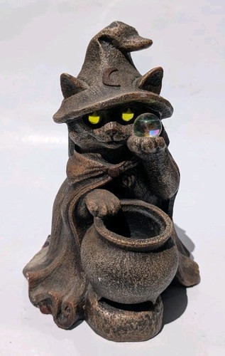 Vintage Pena Windstone Editions 1999 CAT WIZARD RARE! Candle Incense