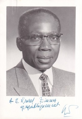 Leopold Sedar Senghor - Präsident Senegal - original signiert ''1972''