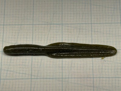 Vintage G&K 3.75'' Salty Reaper Bait, Green Pumpkin, 10 pack