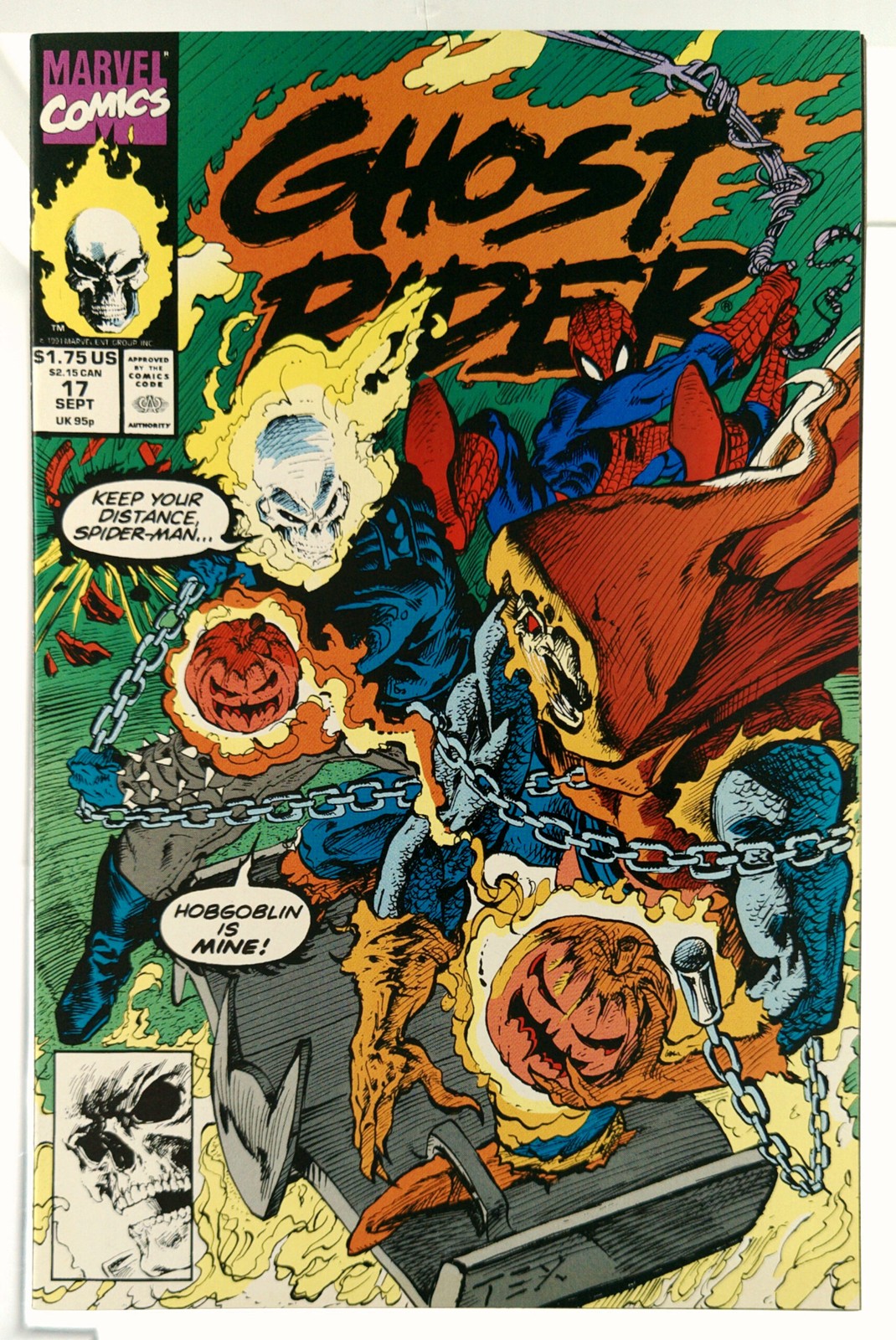 Ghost Rider #17 1991 Marvel Comics NM Comic Book Direct Edition