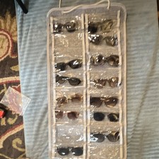 Hanging Sunglasses Holder With 16 slots 13 Pairs of New Sunglasses