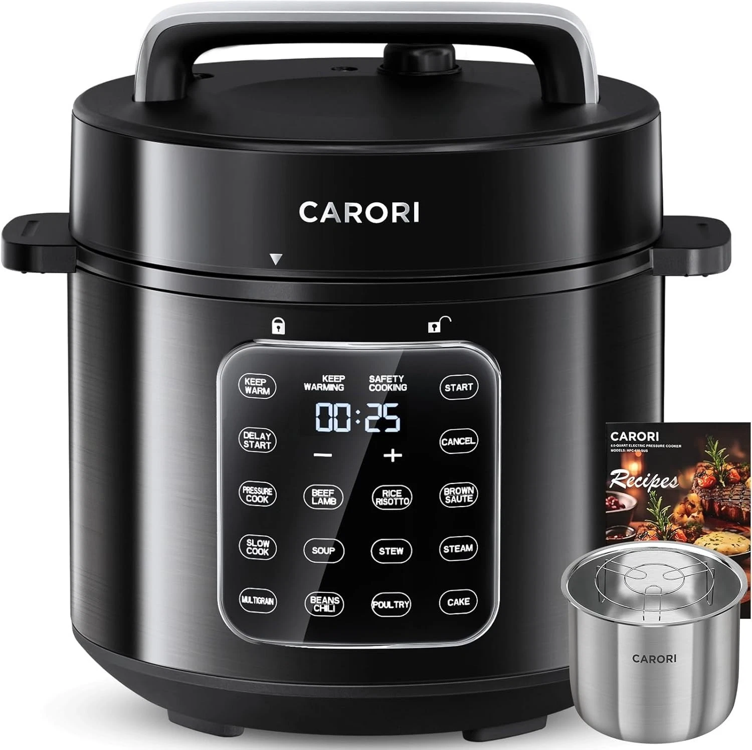 Olla De Presion 6qt Digital Electrica Multiuso Acero Inoxidable Grande En Oferta