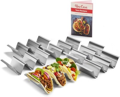 Uno Casa Taco-Halter 6er Set Taco-Ständer Metall U förmig für 6 Tacos schwarz