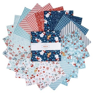 A PERFECT WINTER Stacker Pack from Riley Blake - (42) 5" fabric squares