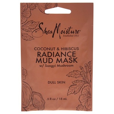 6PACK OF Shea Moisture Coconut & Hibiscus Radiance Mud Mask for Unisex 0.5 Ounce