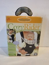 Infantino Cozy Rider Baby Carrier Green Plaid Fits 8-20lb Babies