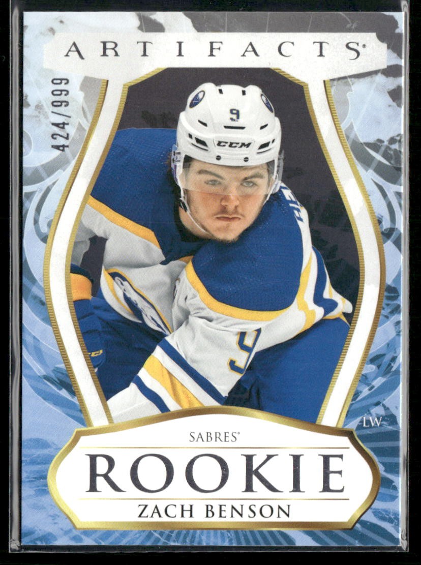 2023-24 Upper Deck Artifacts Zach Benson RC /999 #204 Buffalo Sabres