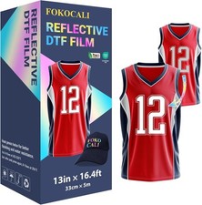 USA 13in x 16.4ft Reflective DTF Film Roll Cold Peel For Heat Transfer Printing