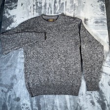 Vintage Eddie Bauer Sweater Men  s Medium Gray Wool Knit USA Pullover 90s Heather