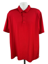 Callaway Men's Red Striped Opti-Dri Short Sleeve Golf Polo - XL